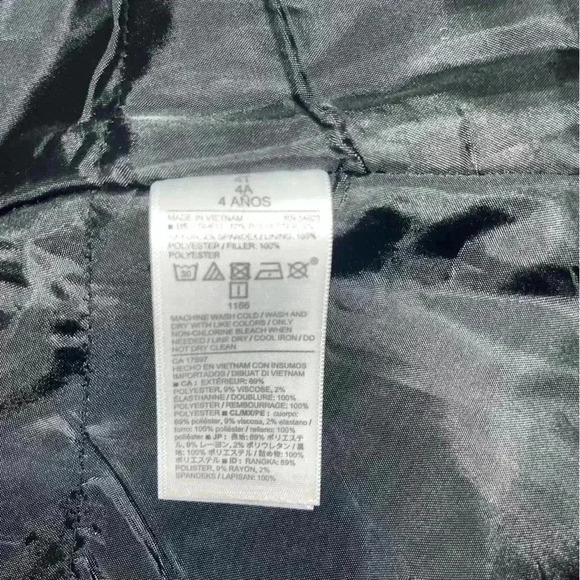 Old Navy Button Black Pea Coat girls winter dress up - Picture 5 of 6